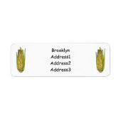 Corn cartoon illustratie etiket (Voorkant)