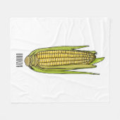 Corn cartoon illustratie fleece deken (Voorkant (Horizontaal))