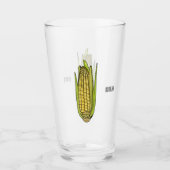 Corn cartoon illustratie glas (Voorkant)