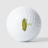 Corn cartoon illustratie golfballen (Voorkant)