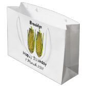 Corn cartoon illustratie groot cadeauzakje (Achterkant Gekanteld)