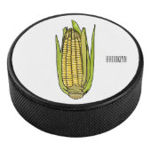 Corn cartoon illustratie hockey puck (3/4)