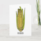 Corn cartoon illustratie kaart (Voorkant)