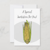 Corn cartoon illustratie kaart (Achterkant)