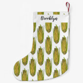 Corn cartoon illustratie kleine kerstsok (Achterkant)