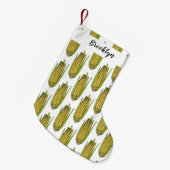 Corn cartoon illustratie kleine kerstsok (Voorkant (Hangend))