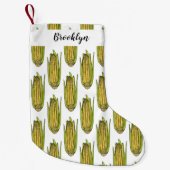 Corn cartoon illustratie kleine kerstsok (Voorkant)