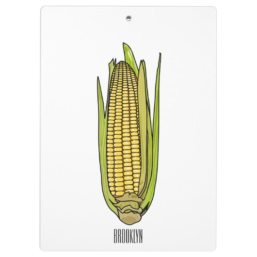 Corn cartoon illustratie klembord (Achterkant)