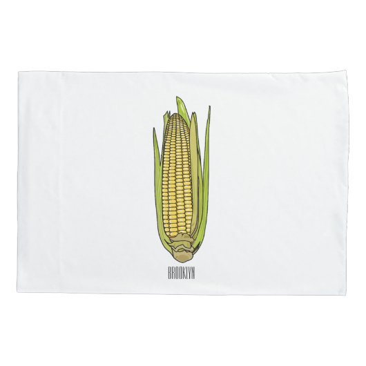 Corn cartoon illustratie kussensloop (Achterkant)
