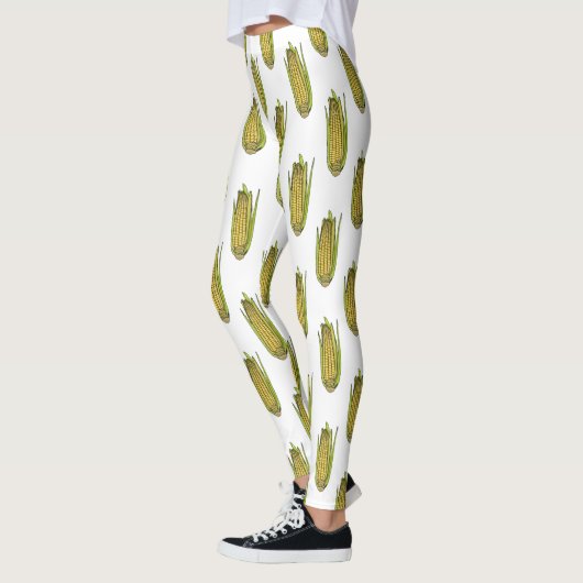 Corn cartoon illustratie leggings (Links)