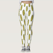 Corn cartoon illustratie leggings (Voorkant)