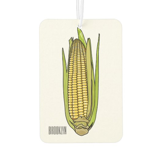 Corn cartoon illustratie luchtverfrisser (Achterkant)