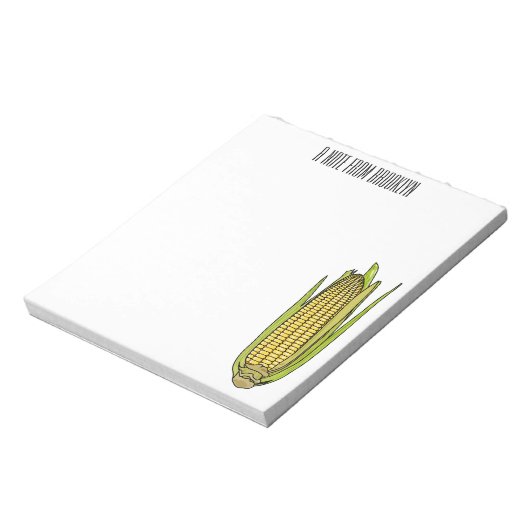 Corn cartoon illustratie notitieblok (Linkerzijde)