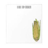 Corn cartoon illustratie notitieblok (Voorkant)