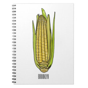 Corn cartoon illustratie notitieboek
