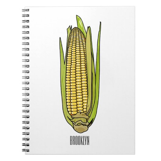 Corn cartoon illustratie notitieboek (Voorkant)
