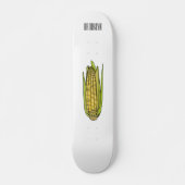 Corn cartoon illustratie persoonlijk skateboard (Voorkant)