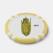 Corn cartoon illustratie poker chips (Enkel)