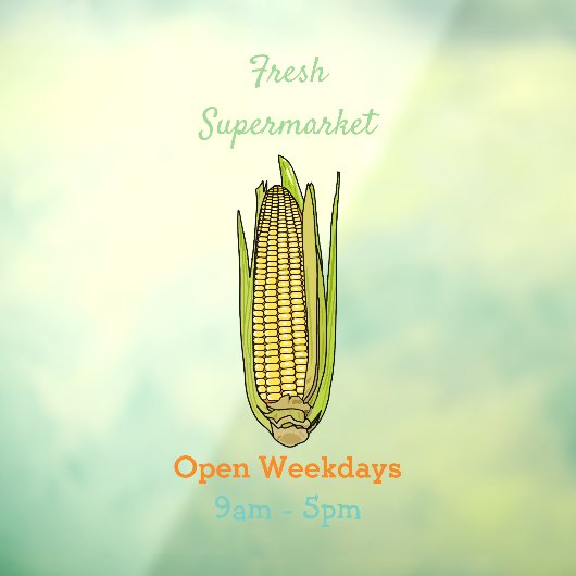 Corn cartoon illustratie raamsticker (Vel 3)