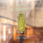 Corn cartoon illustratie raamsticker (Vel 2)