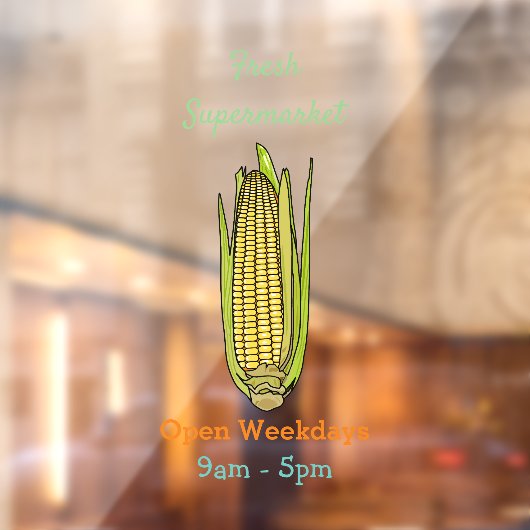 Corn cartoon illustratie raamsticker (Vel 2)