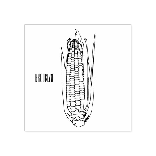 Corn cartoon illustratie rubberstempel (Afrduk)