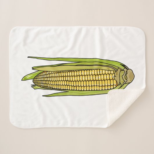 Corn cartoon illustratie sherpa deken (Voorkant (horizontaal))