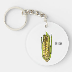 Corn cartoon illustratie sleutelhanger