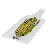 Corn cartoon illustratie snijplank (Hoek)