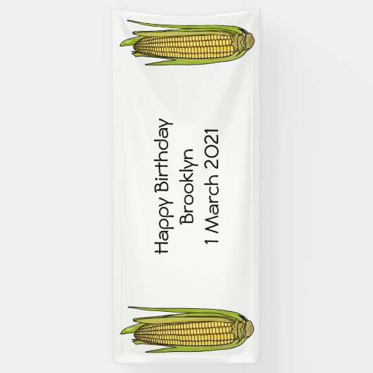 Corn cartoon illustratie spandoek (Verticaal)