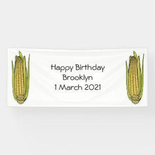 Corn cartoon illustratie spandoek