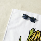 Corn cartoon illustratie strandlaken (In situ)