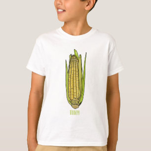 Corn cartoon illustratie t-shirt