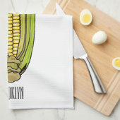 Corn cartoon illustratie theedoek (Quarter Fold)