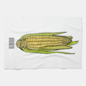 Corn cartoon illustratie theedoek (Horizontaal)