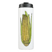 Corn cartoon illustratie thermosbeker (Voorkant)