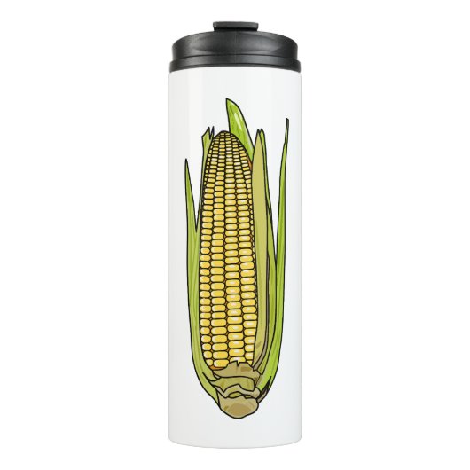 Corn cartoon illustratie thermosbeker (Voorkant)