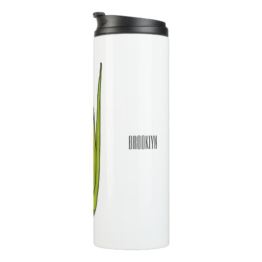 Corn cartoon illustratie thermosbeker (Geroteerd rechts)