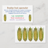 Corn cartoon illustratie visitekaartje (Voorkant / Achterkant)