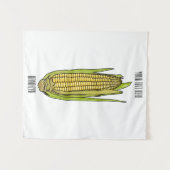 Corn cartoon illustratie wandkleed (Voorkant (horizontaal))