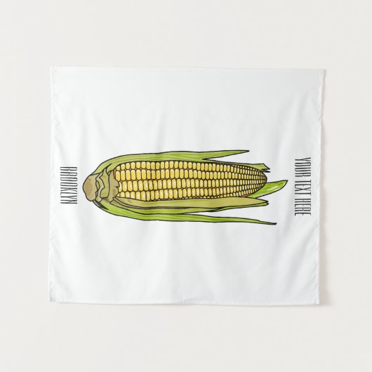 Corn cartoon illustratie wandkleed (Voorkant (horizontaal))