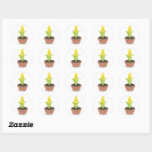 Corn Character Ronde Sticker (Vel)