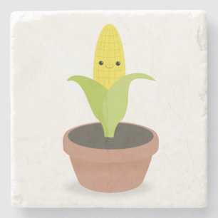 Corn Character Stenen Onderzetter