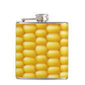 Corn Cob Achtergrond Heupfles (Voorkant)