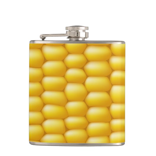 Corn Cob Achtergrond Heupfles (Voorkant)
