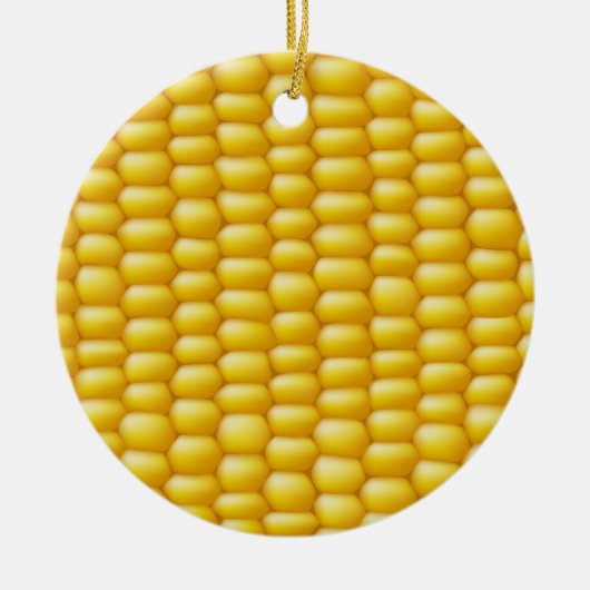 Corn Cob Achtergrond Keramisch Ornament (Voorkant)