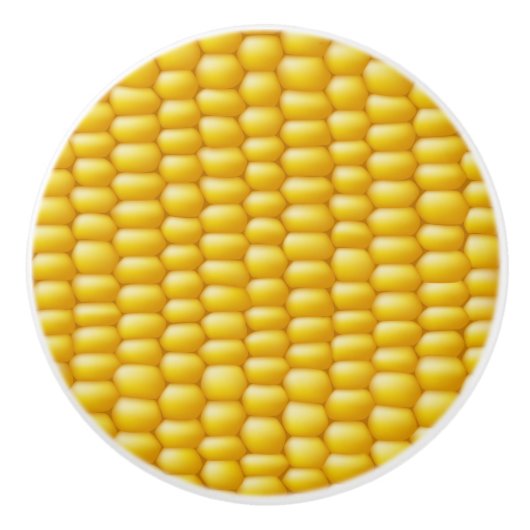 Corn Cob Achtergrond Keramische Knop (Voorkant)