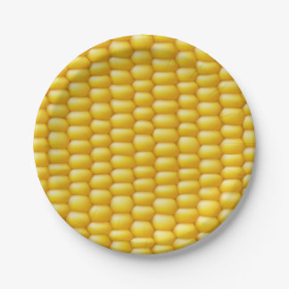 Corn Cob Achtergrond Papieren Bordje