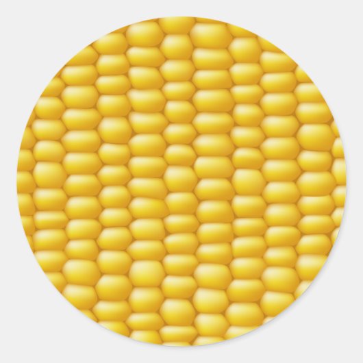 Corn Cob Achtergrond Ronde Sticker (Voorkant)