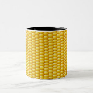 Corn Cob Achtergrond Tweekleurige Koffiemok